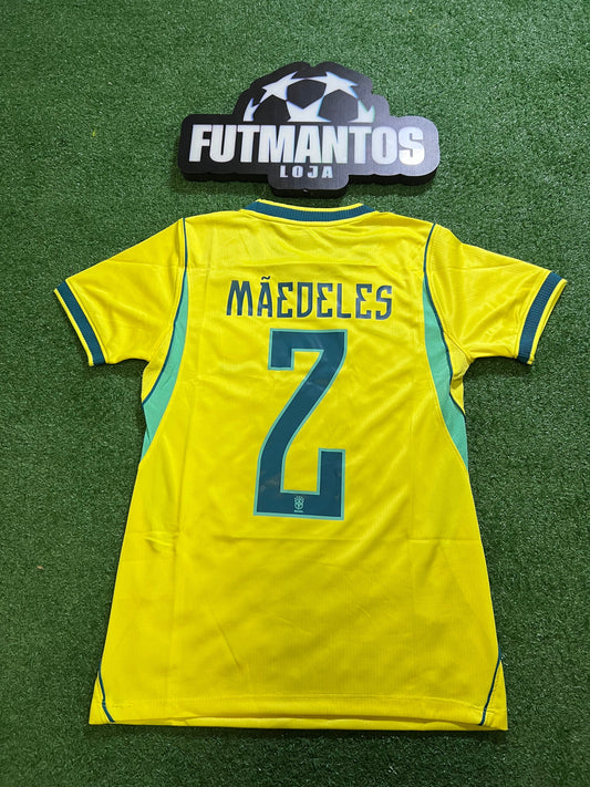 Camisa Brasil I Amarela 26/27 - Feminina-MÃEDELES#2 | Futmantos