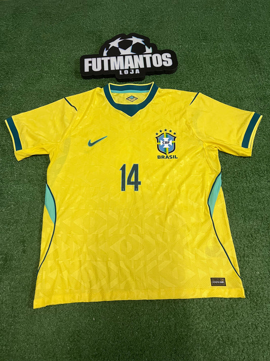 Camisa Brasil I Amarela 26/27 - Jogador-LUCAS#14 | Futmantos