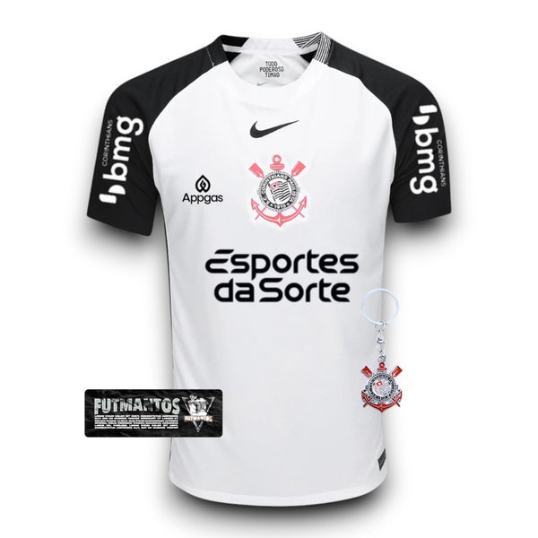 Camisa Corinthians l 25/26 Masculina Com Patrocínios | Futmantos