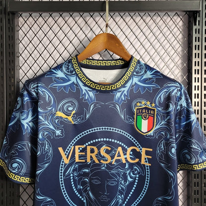 Camisa Seleção Itália x Versace - - Azul