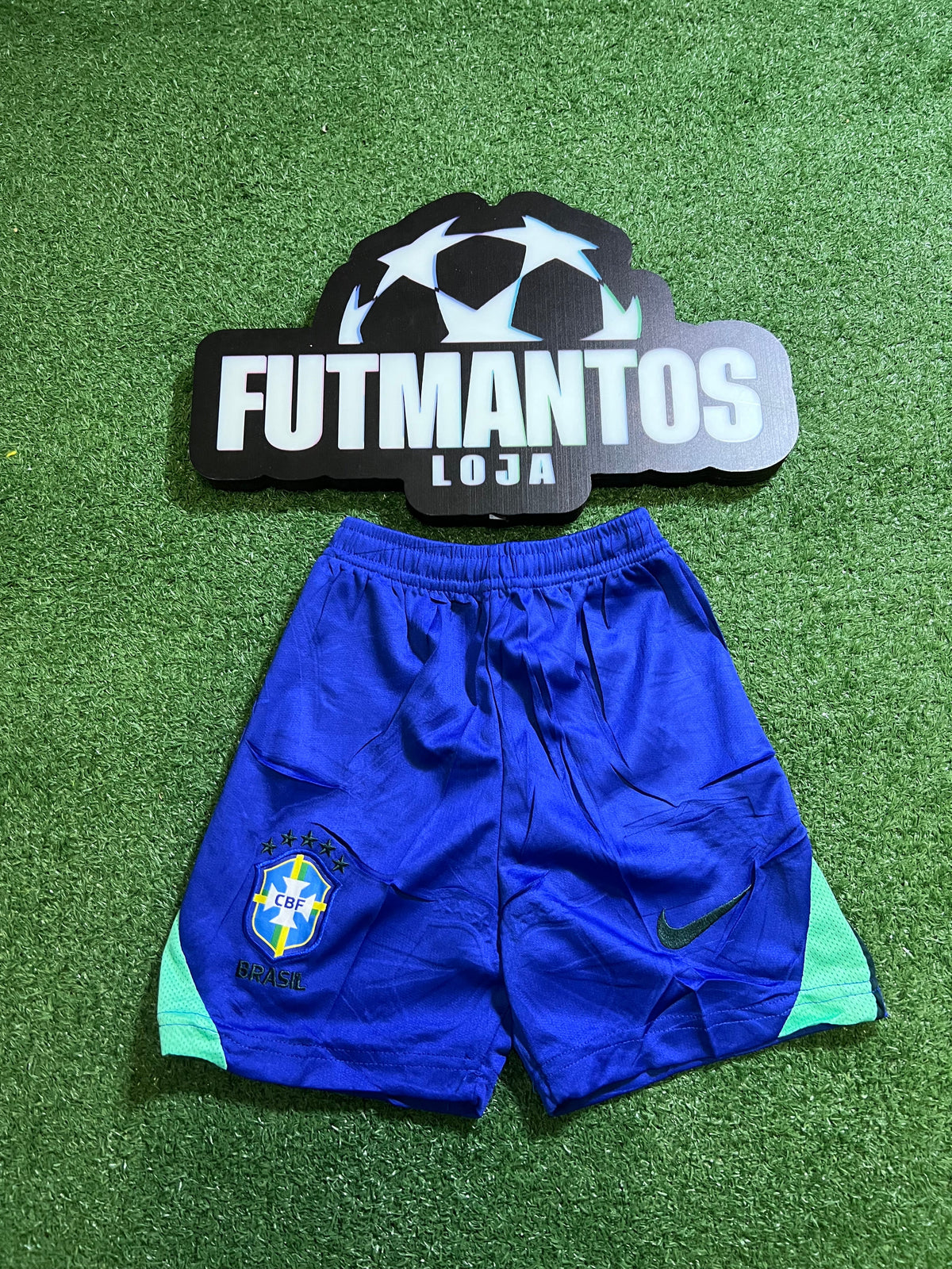 kit Infantil Brasil 26/27 -Gola Escura - Amarelo - FutMantos
