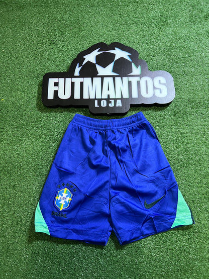 kit Infantil Brasil 26/27 -Gola Escura - Amarelo - FutMantos