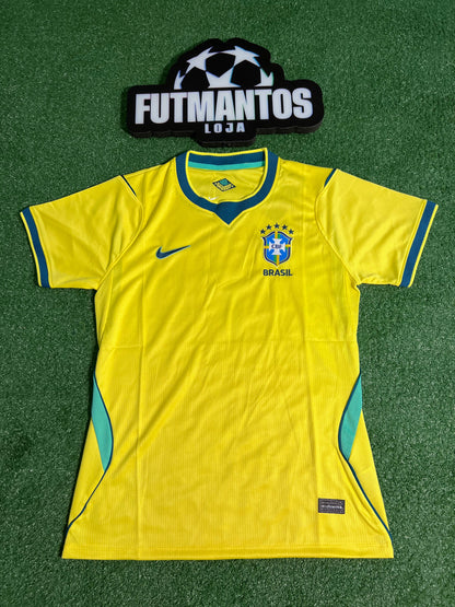 Camisa Brasil Amarela 26/27 - Feminina | Futmantos