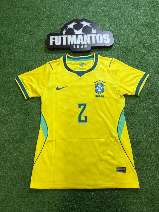Camisa Brasil I Amarela 26/27 - Feminina-MÃEDELES#2 | Futmantos