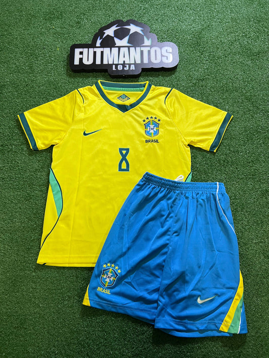 kit Infantil Brasil I 26/27 - Amarelo-ISAAC#8 |  FutMantos