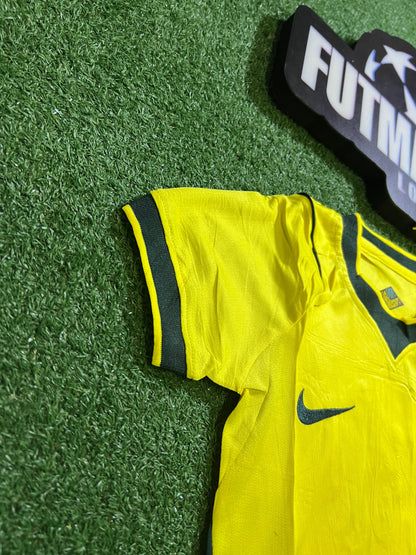 kit Infantil Brasil 26/27 -Gola Escura - Amarelo - FutMantos