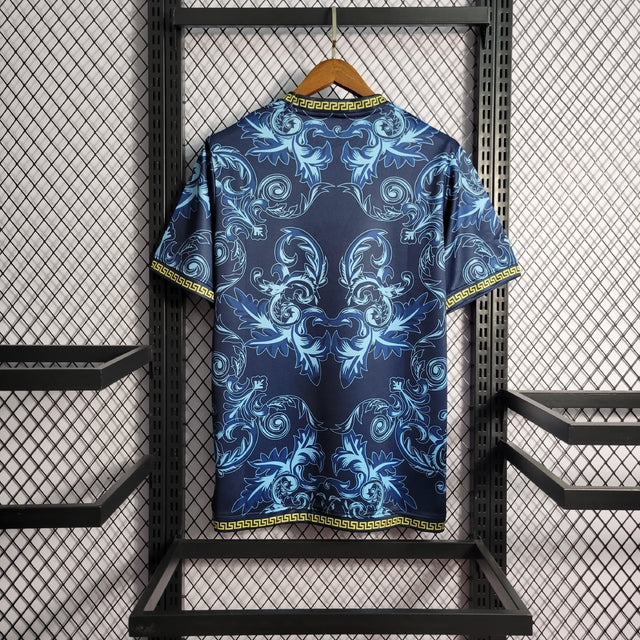 Camisa Seleção Itália x Versace - - Azul