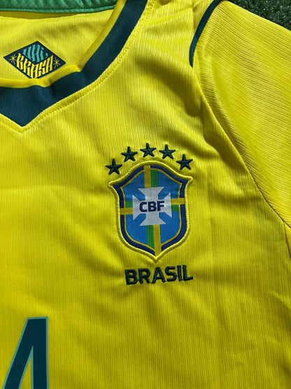 kit Infantil Brasil I 26/27 - Amarelo- NATHAN#4|  FutMantos