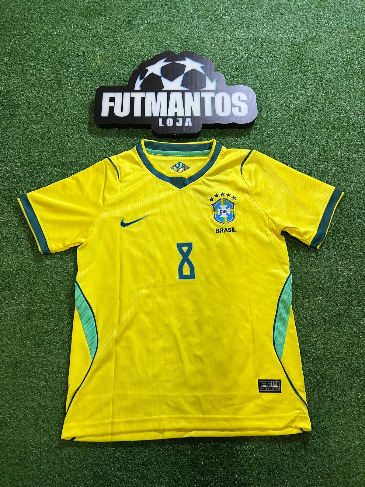kit Infantil Brasil I 26/27 - Amarelo-ISAAC#8 |  FutMantos