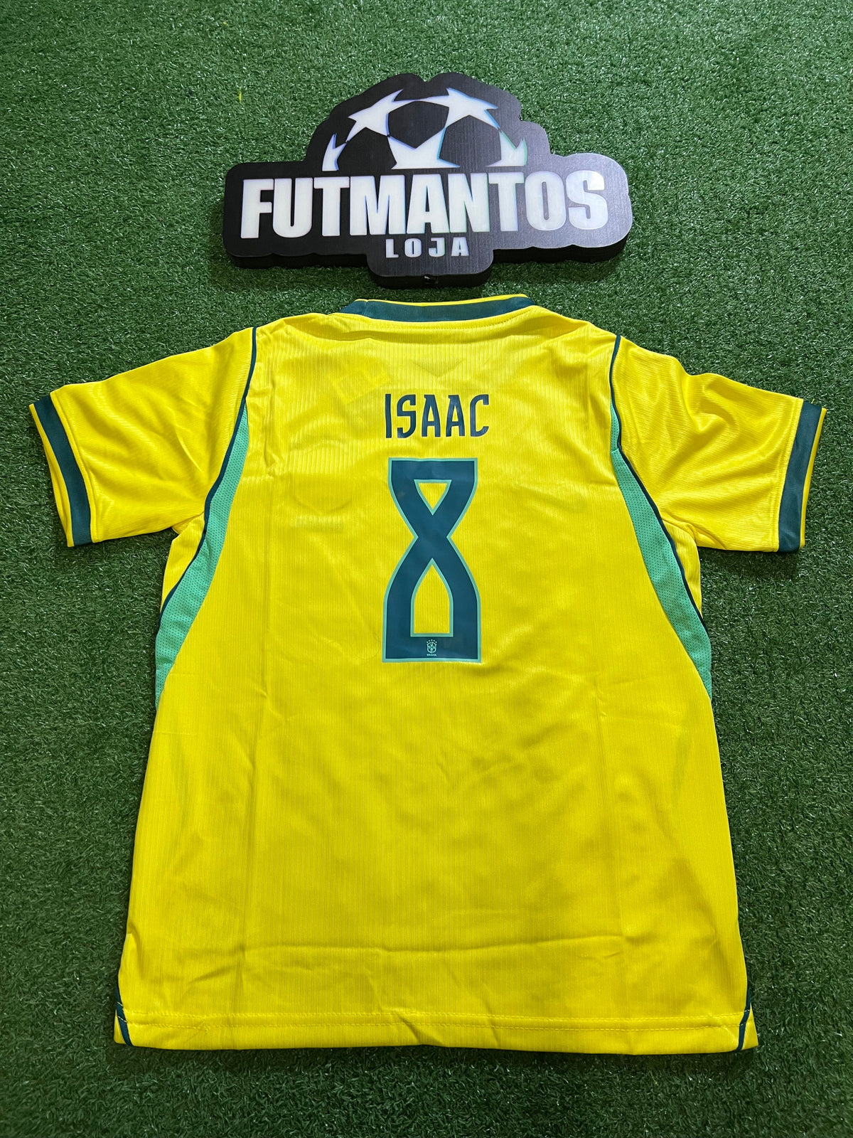 kit Infantil Brasil I 26/27 - Amarelo-ISAAC#8 |  FutMantos