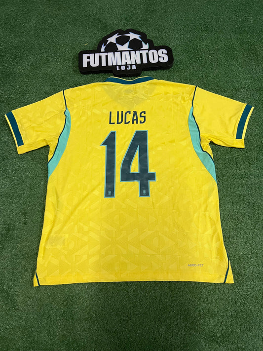 Camisa Brasil I Amarela 26/27 - Jogador-LUCAS#14 | Futmantos
