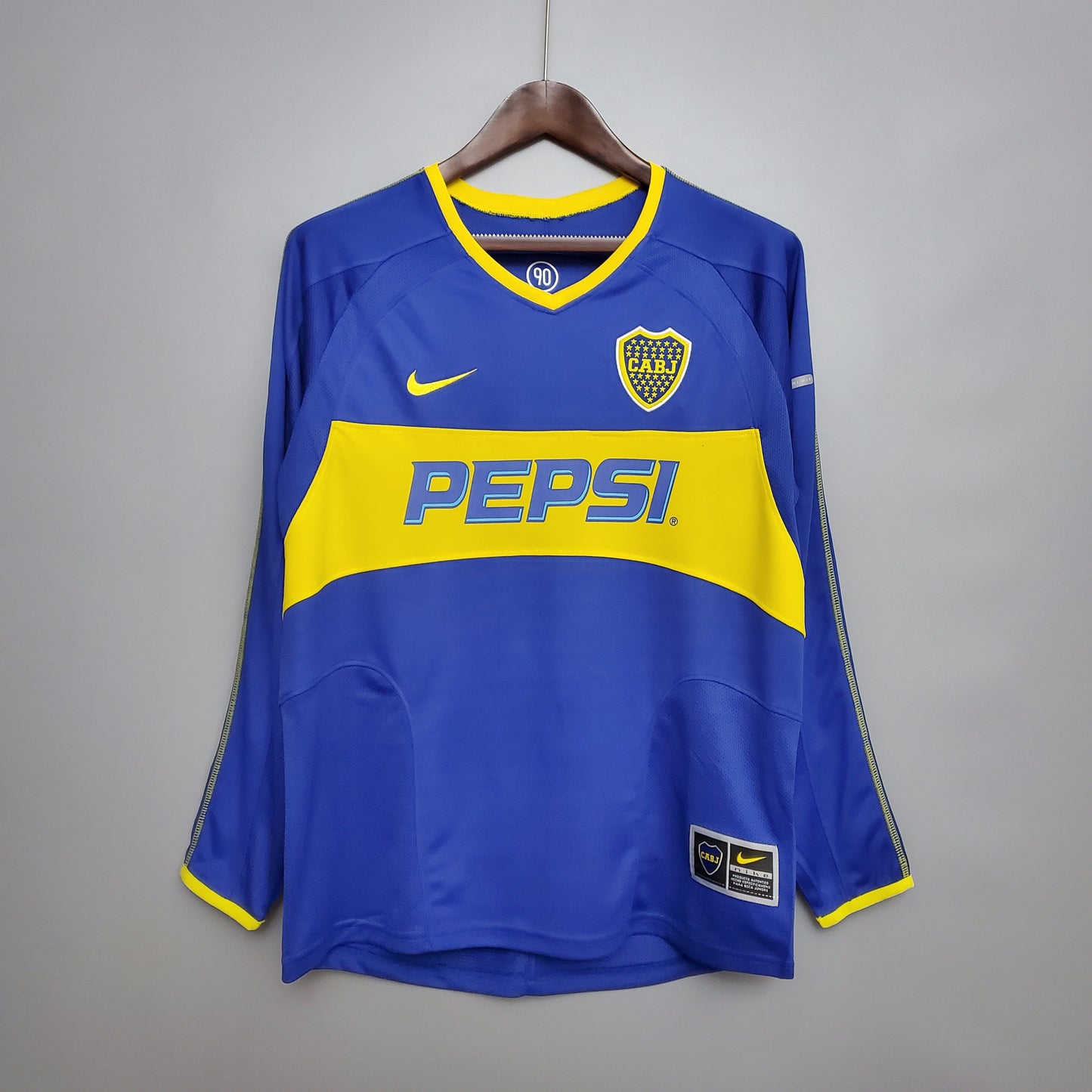 Camisa Manga Longa Boca Juniors 03/04 - Azul e Amarelo | Futmantos