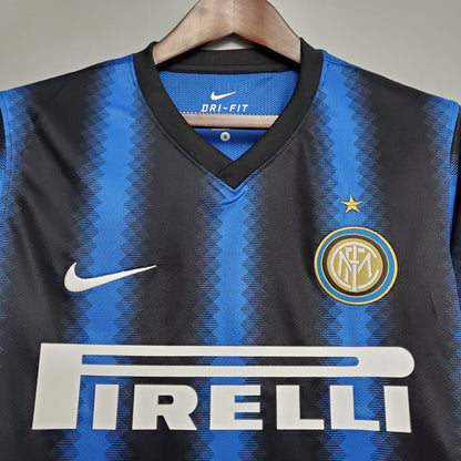 Camisa Manga Longa Inter de Milão I 10/11 - Azul e Preto | Futmantos