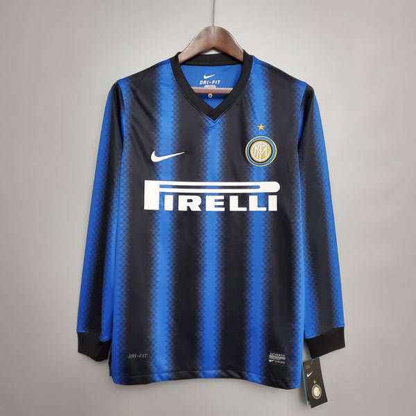 Camisa Manga Longa Inter de Milão I 10/11 - Azul e Preto | Futmantos