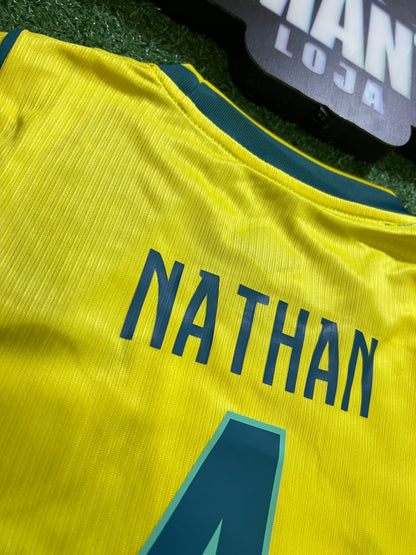 kit Infantil Brasil I 26/27 - Amarelo- NATHAN#4|  FutMantos