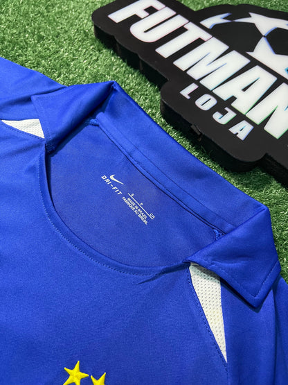 Camisa Brasil II 2002 - Retrô Azul | FutMantos