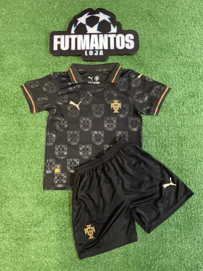 Kit Infantil Portugal ll 26/27 - Pantera Negra | FutMantos