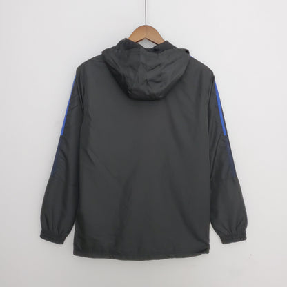 Corta-vento Manchester United 21/22 - Preto e Azul