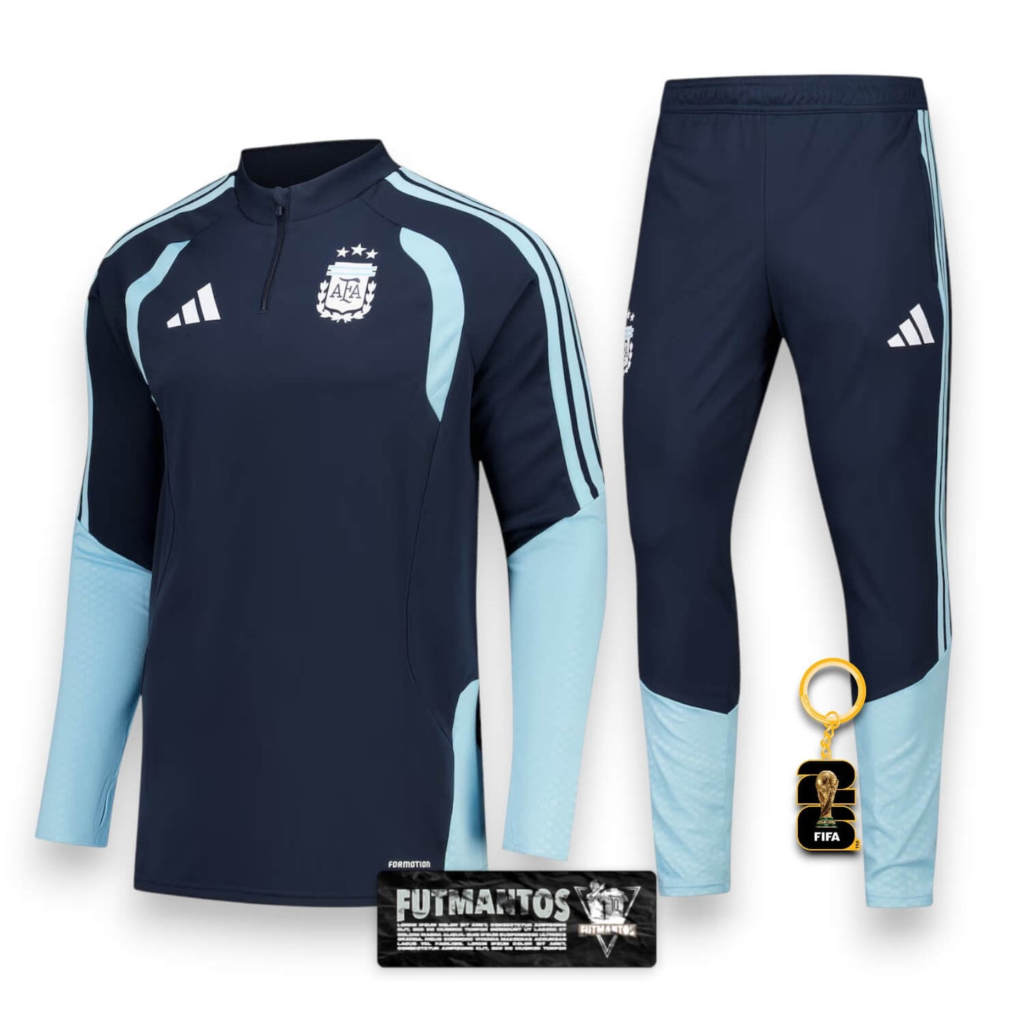 Conjunto Agasalho Argentina 2026 - Azul | Futmantos