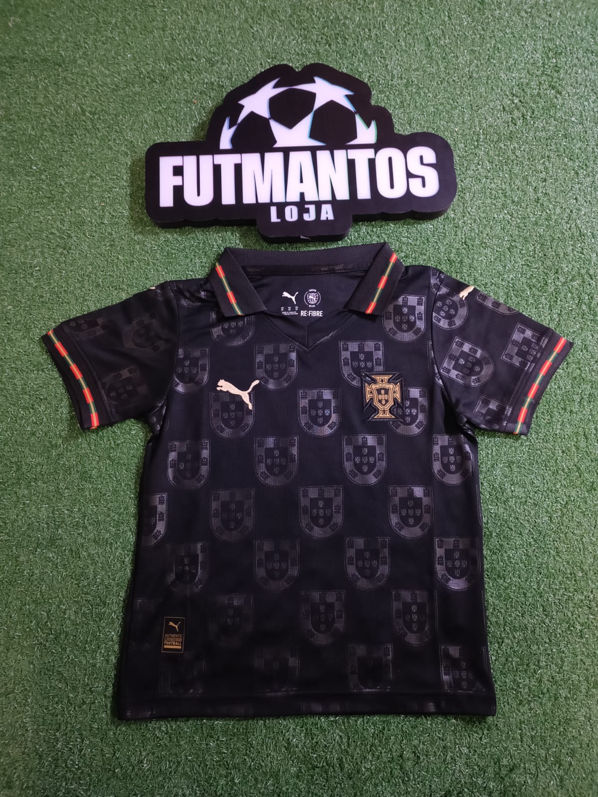 Kit Infantil Portugal ll 26/27 - Pantera Negra | FutMantos