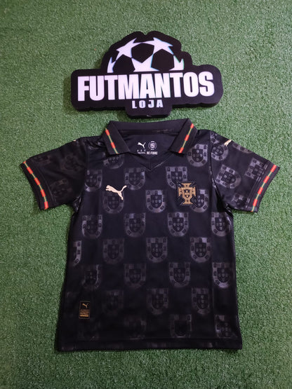 Kit Infantil Portugal ll 26/27 - Pantera Negra | FutMantos
