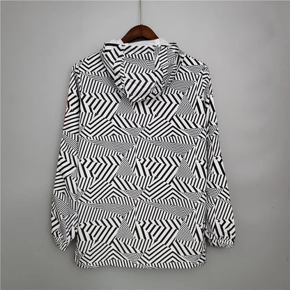 Corta-vento Manchester United 21/22 - Branco e Preto
