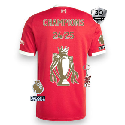 Camisa Liverpool I 25/26 - Vermelha CHAMPIONS 24/25 & Gold Trophy  | Futmantos