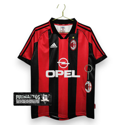 Camisa Milan Retrô 1998/1999 - Vermelha/Preta | Futmantos