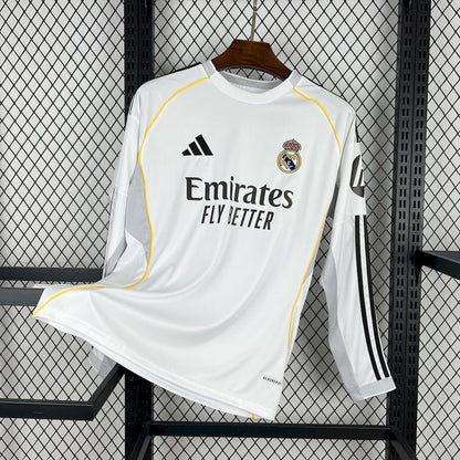 Camisa Real Madrid 25/26 - Manga longa Super Mundial | Futmantos
