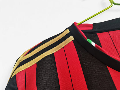 Camisa Milan Retrô Manga Longa 2013/2014 - - Vermelha e Preta | Futmantos
