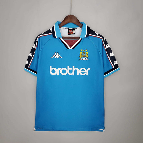 Camisa Manchester City Retrô 1997/1998 Azul - | Futmantos