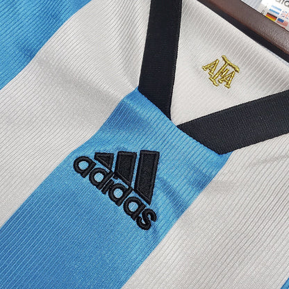 Camisa Seleção Argentina Retrô 1998 Azul e Branca - | Futmantos