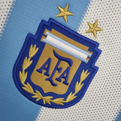Camisa Argentina Retrô 2010 Azul e Branca - | Futmantos