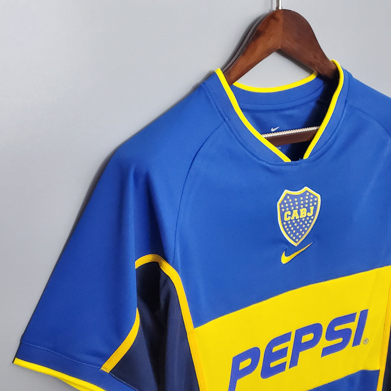 Camisa Boca Juniors Retrô 2002 Azul e Amarela - | Futmantos