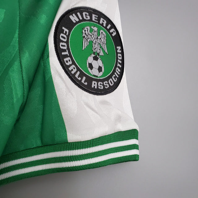 Camisa Nigéria Retrô 1996 Verde e Branca - | Futmantos