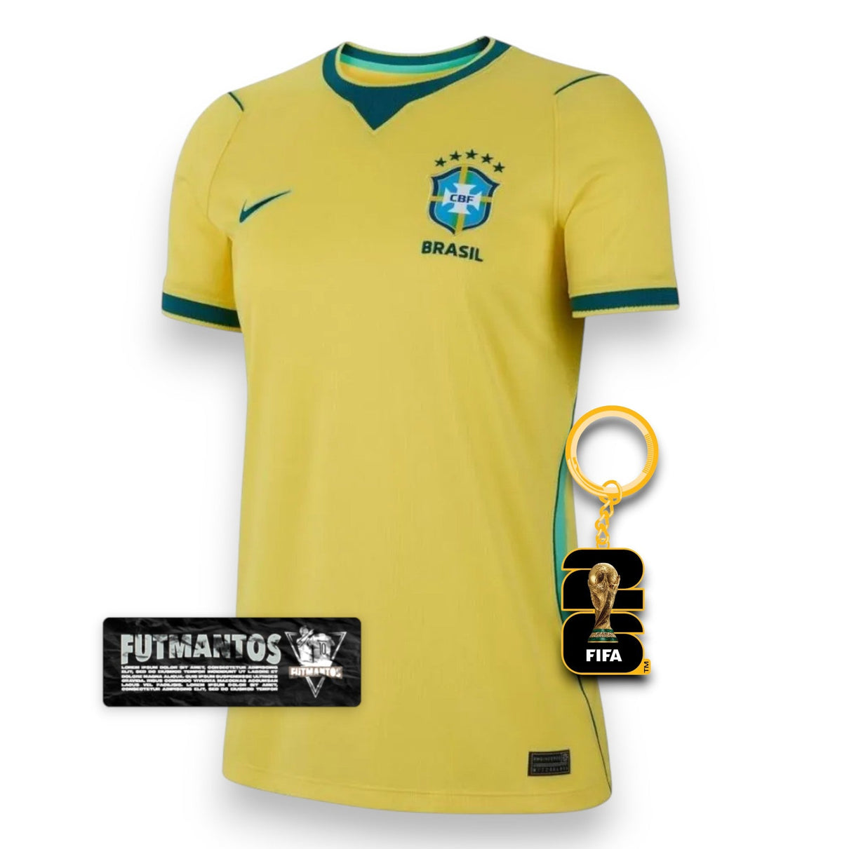Camisa Brasil Amarela 26/27 - Feminina | Futmantos