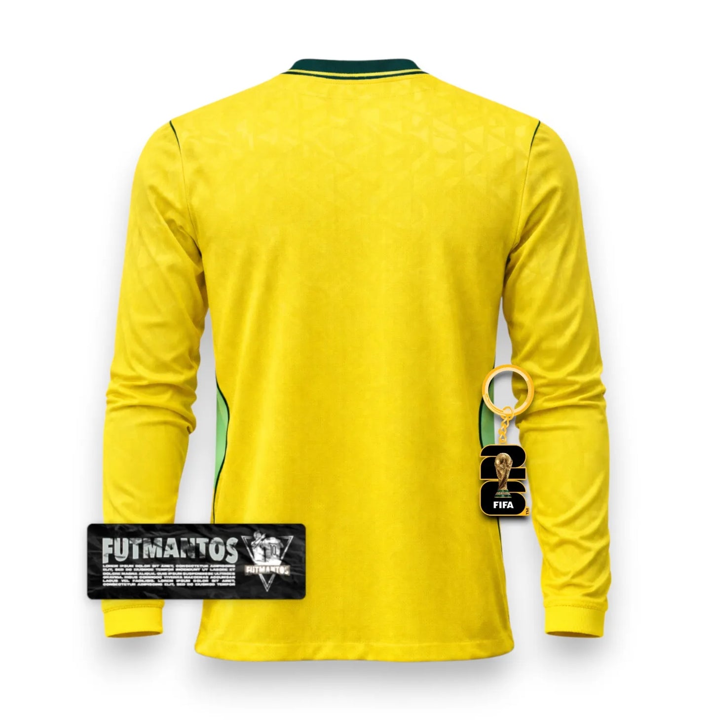 Camisa Brasil Manga Longa I 2026 - Versão Jogador Amarela | FutMantos