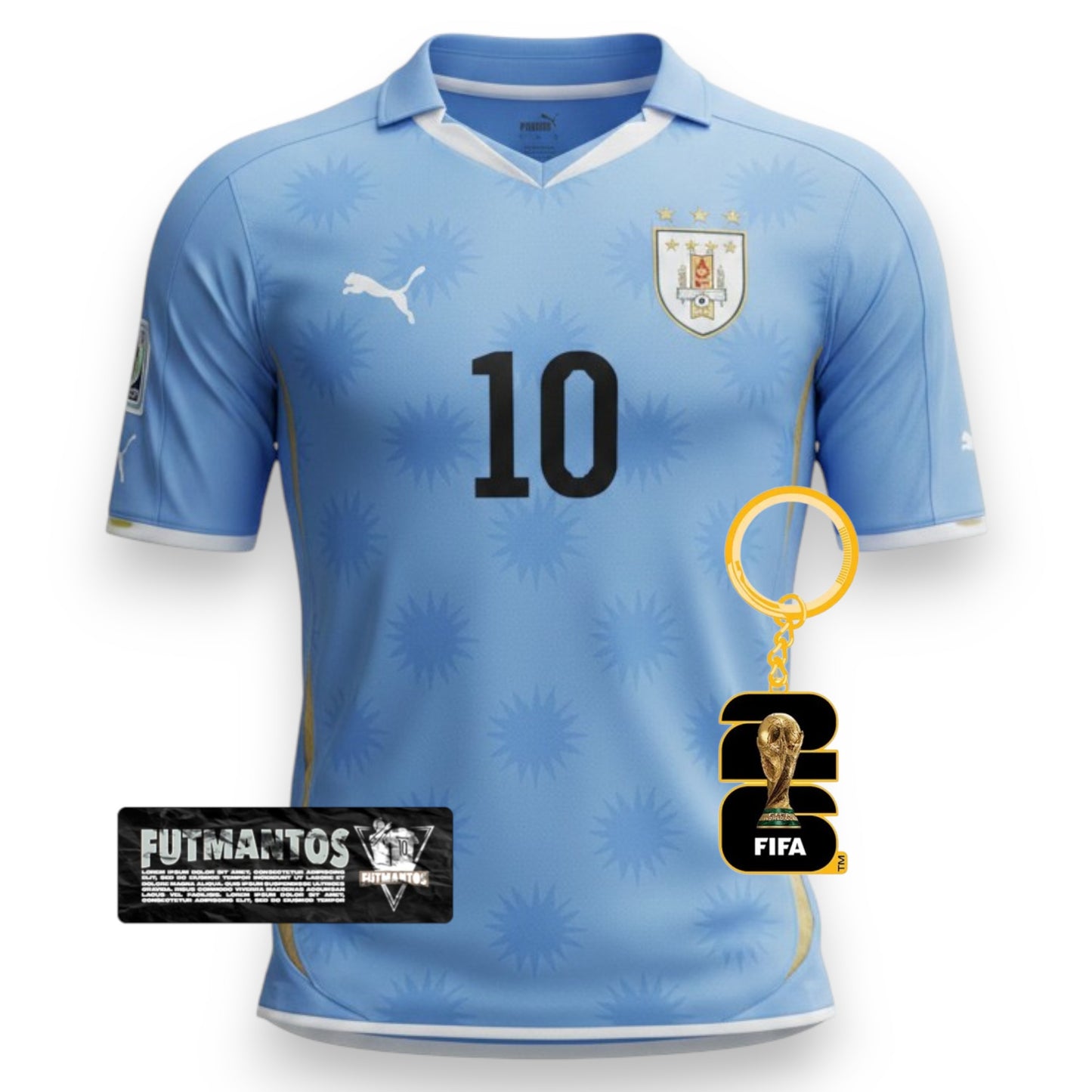 Camisa Uruguai 1 2010/11 - Retrô| Futmantos