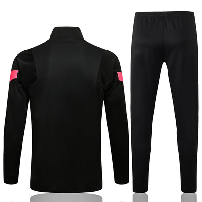 Conjunto PSG 2122 Preta e Rosa - - Com Fecho