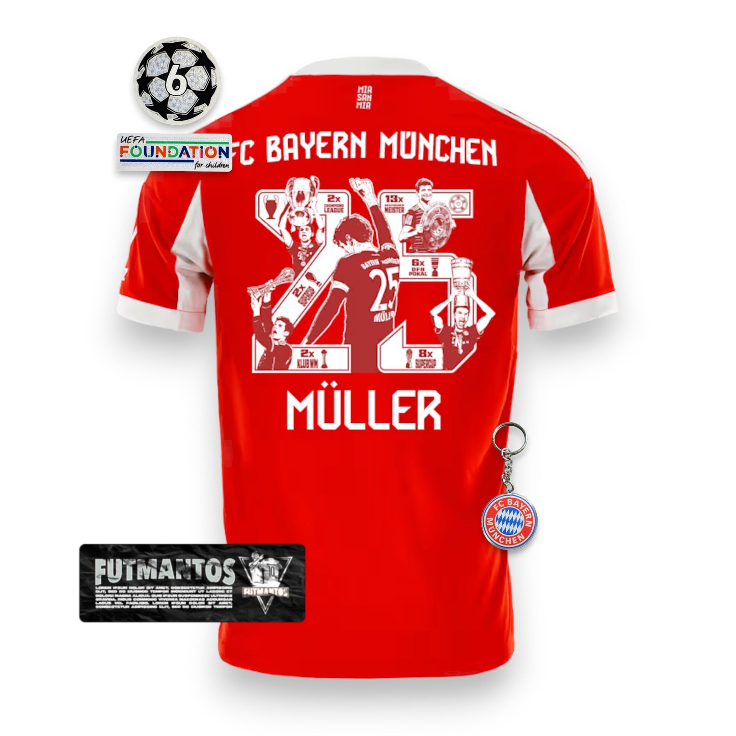 Camisa Bayern de Munique I 25/26 - MÜLLER #25  | FutMantos