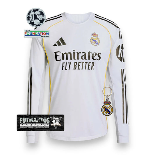Camisa Real Madrid 25/26 - Manga longa | Futmantos
