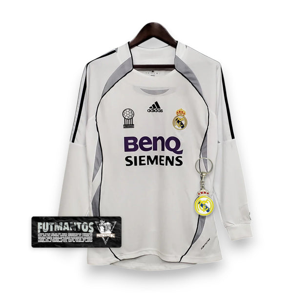 Camisa Manga Longa Real Madrid 06/07 - Branco | Futmantos