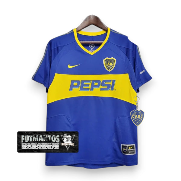 Camisa Boca Juniors Retrô 03/04 - - Azul e Amarela | Futmantos