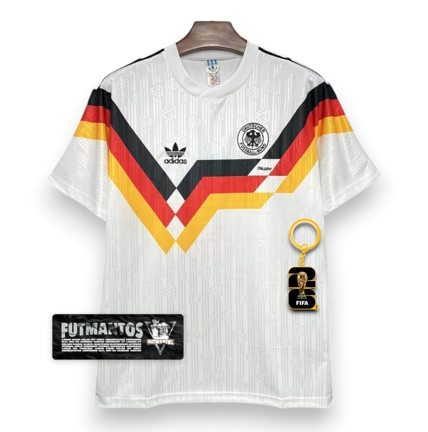 Camisa Seleção Alemanha Retrô 1990 Branca - | Futmantos
