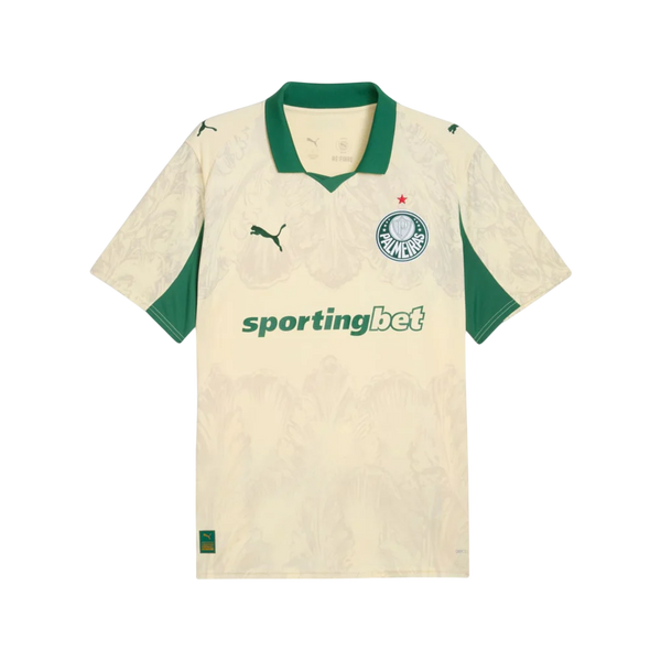 Camisa Palmeiras Mundial de Clubes 25/26 - Torcedor X Kidsuper Masculino - Bege e Verde