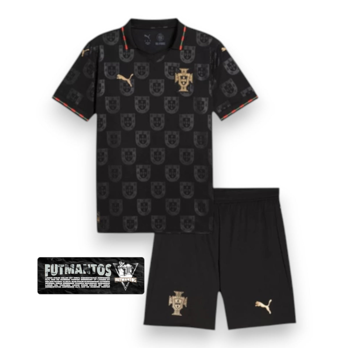 Kit Infantil Portugal ll 26/27 - Pantera Negra | FutMantos