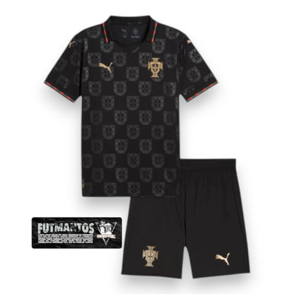 Kit Infantil Portugal ll 26/27 - Pantera Negra | FutMantos