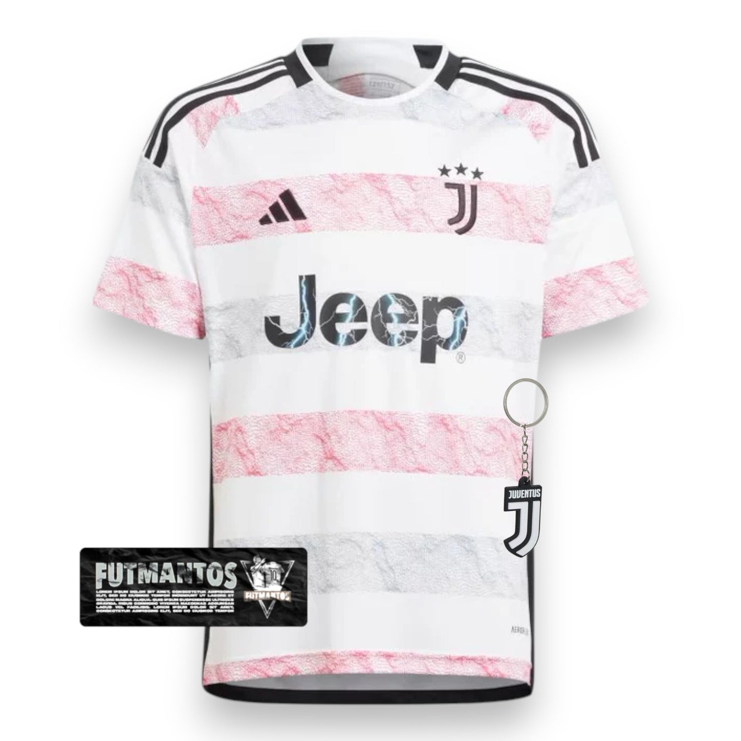 Camisa Juventus II 23/24 - Branca e Rosa | Futmantos