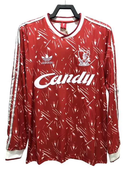 Camisa Liverpool 89/91 I Home - Versão Retrô Manga Longa